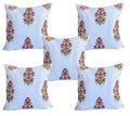 Pink Parrot Cotton Multi Colour Throw Pillow Covers/Cushion Covers (18X18 Inches)  Set Of 5 Pcs