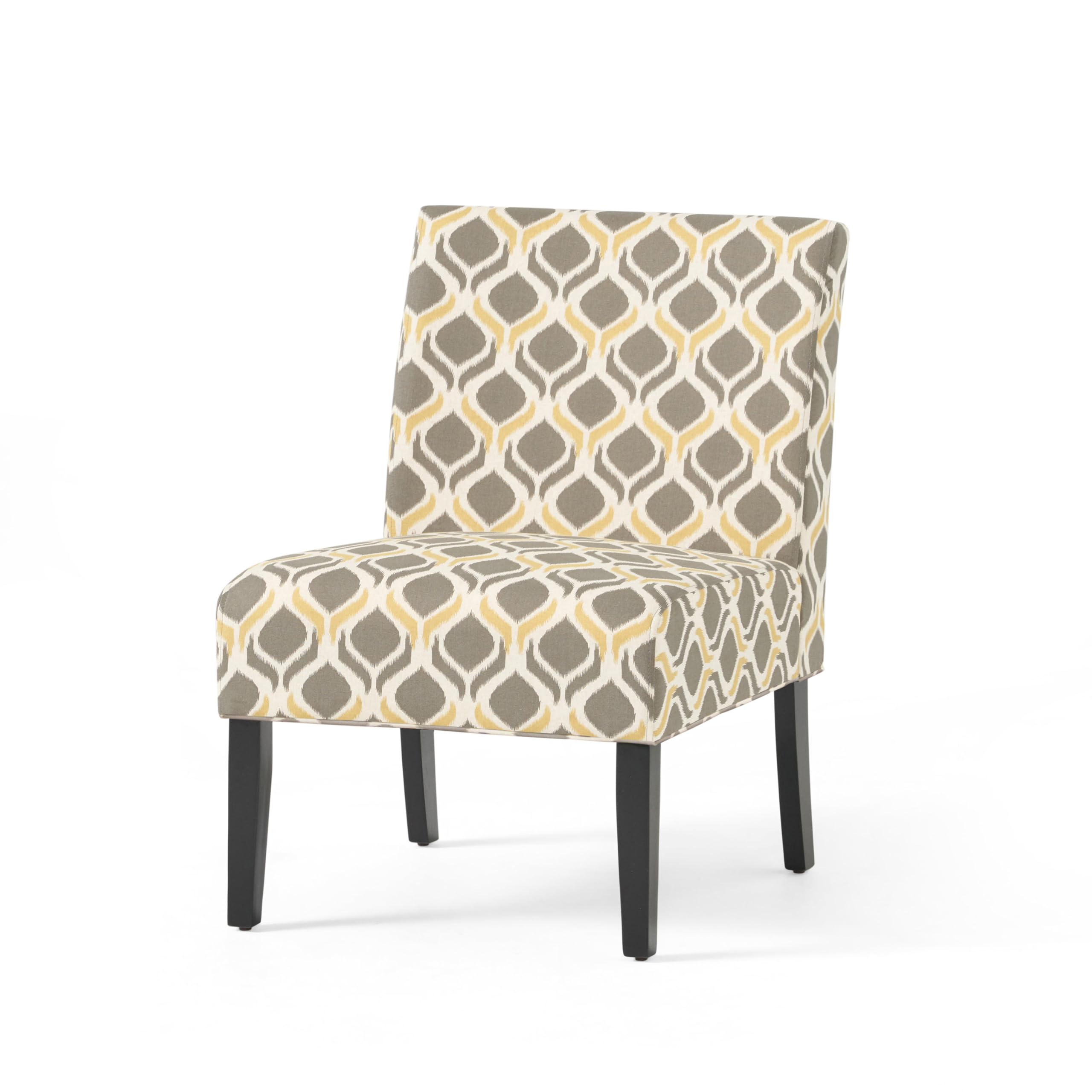Christopher Knight Home Kassi Fabric Dining Chair, Yellow / Gray