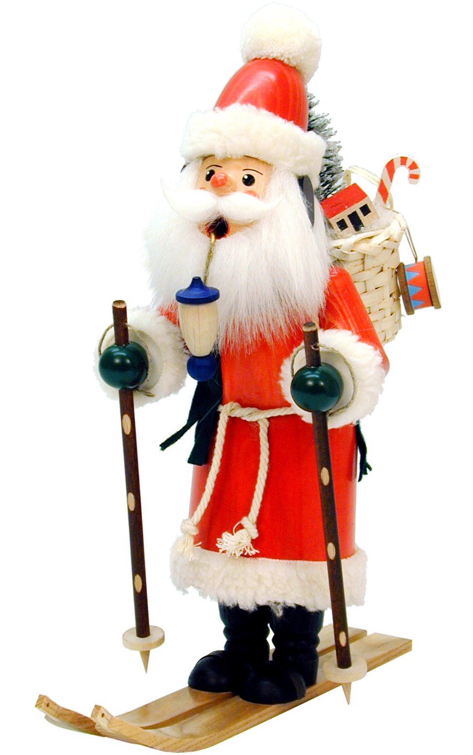 Alexander Taron Importer 35-253 Christian Ulbricht Incense Burner-Santa On Skis-11.5&quot; H X 5.25&quot; W X 9&quot; D, Brown