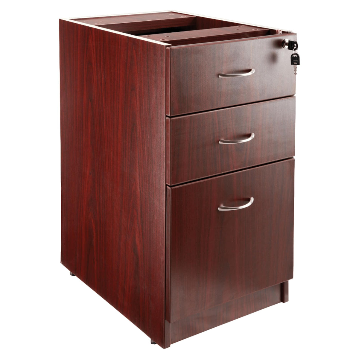 Lorell Llr69603 69000 Series Free Standing Fixed Pedestals, Mahogany