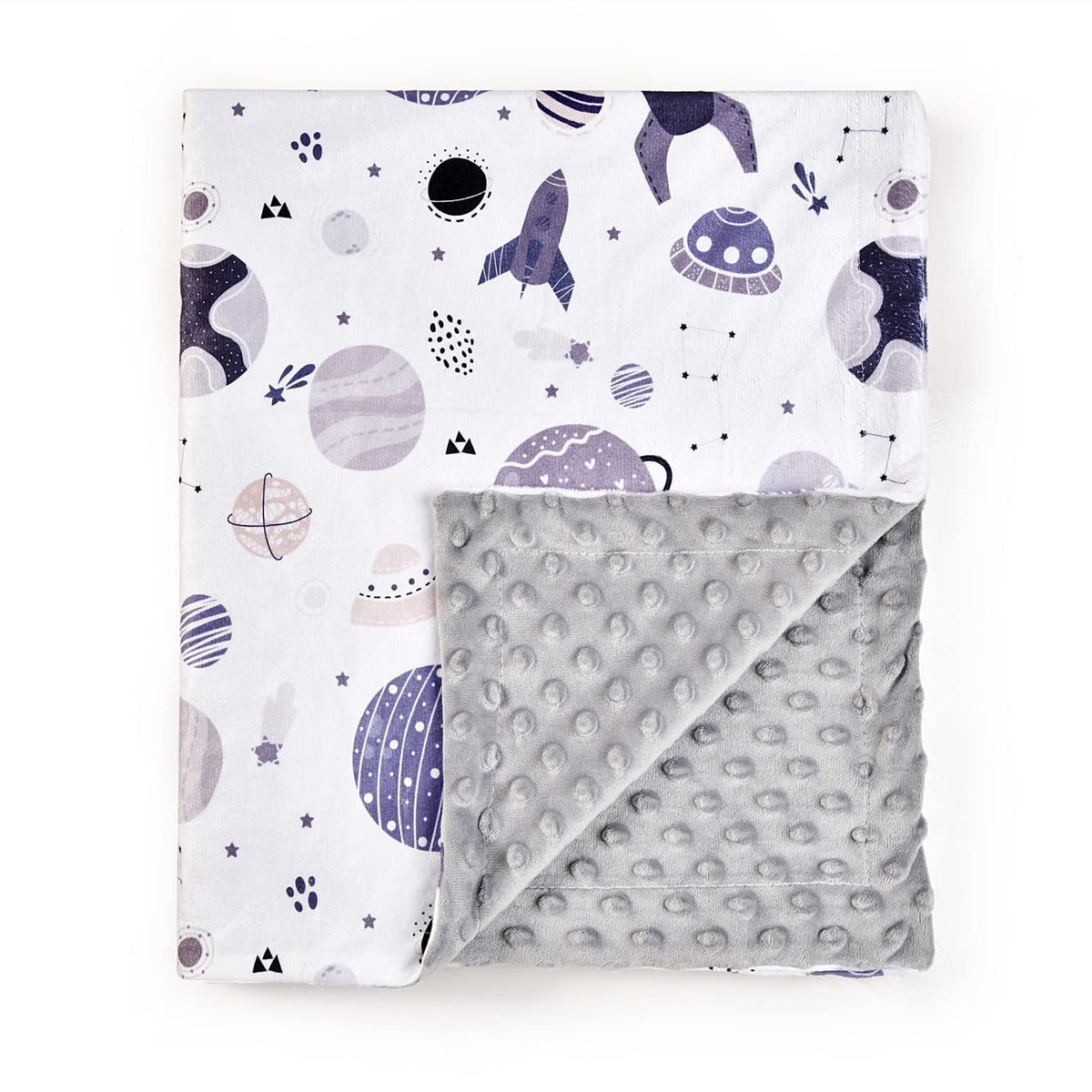Boyoung Baby Blanket, Soft Minky Warm Blanket For Boy Or Girl, Receiving Blanket With Double Layer Dotted Backing For Newborns 7