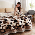 Lgykumeg Korean Mink Blanket King Size,2 Ply Blanket,4Kg Heavy Sliky Soft And Warm,Raschel Blanket For Autumn,Winter,Bed,Sofa,G,