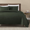 Wrensonge Quilts King Size, 3 Pieces Dark Green Lightweight Soft Quilts King Size Sets For All Seasons, Summer King Quilt Beddin