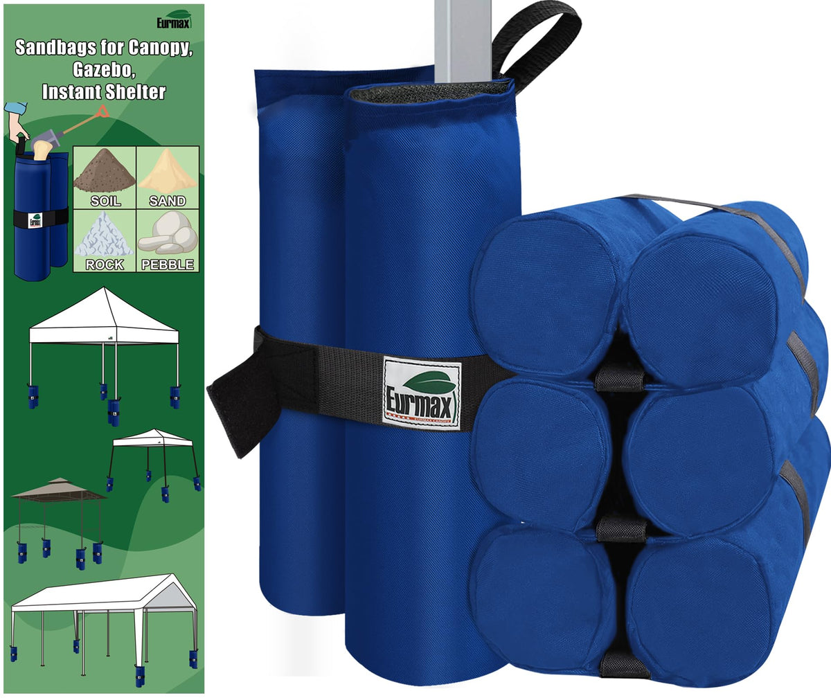 Eurmax Usa Weight Capacity 160Lbs Weight Bags For Pop Up Canopy Outdoor Shelter,Gazebo Instant Shelter Leg Canopy Weights, Sand