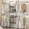 DABILONGC Industrial Pipe Clothing Rack with Shelves