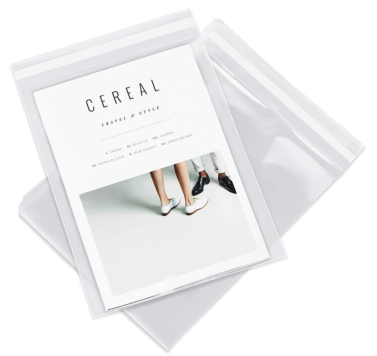 Pack It Chic - 11    X 14    (200 Pack) Clear Resealable Cello Poly Bags - Fits 11X14 Prints, Photos, Documents - Self Seal