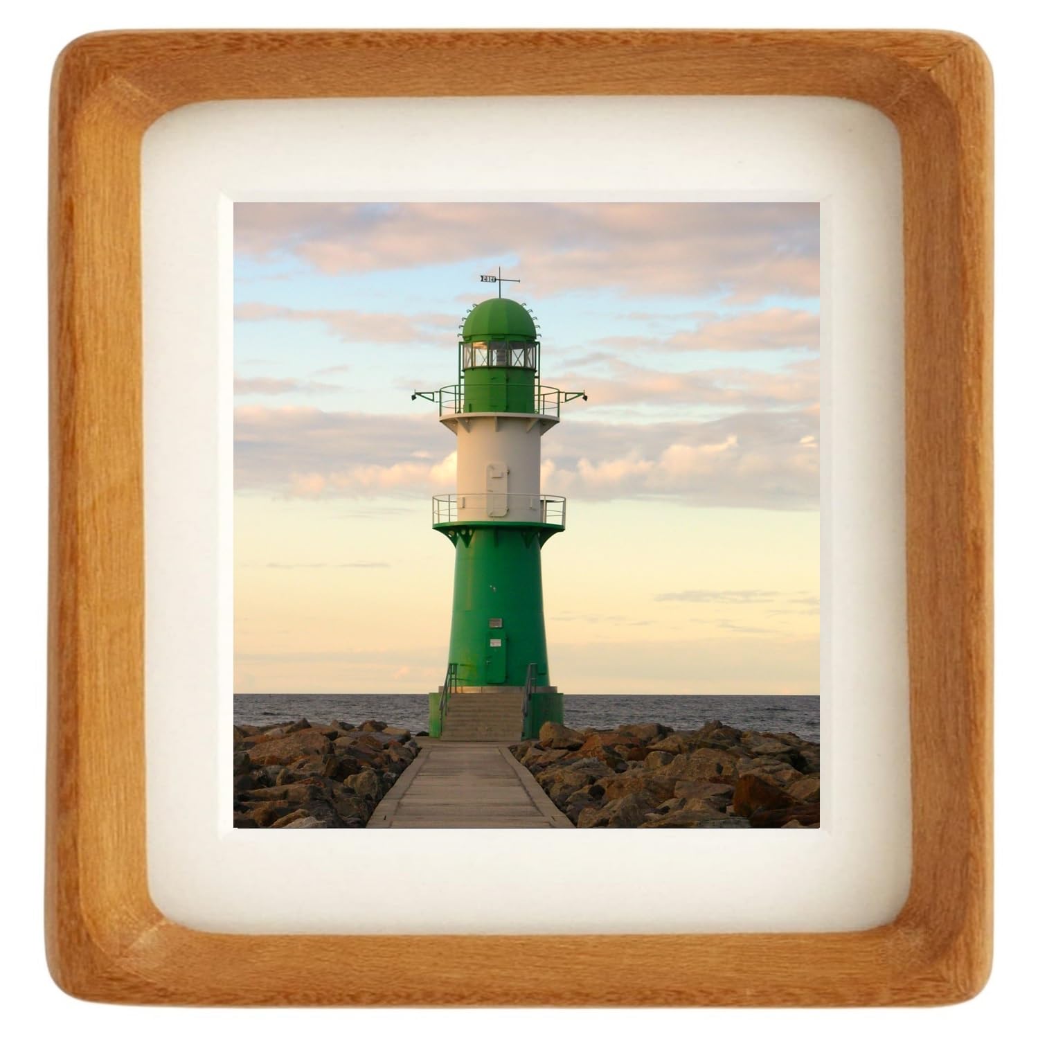 Zibrelte Natural 4x4 Picture Frame Wood with Mat for Pictures 3x3 or 4x4,Square Wall Photo Frames 4x4 Made of Solid Teak Wood fo
