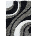 Rizzy Home | Km2323 | Kempton Collection | Polyester Area Rug | 6' X 9' | Multi/Grey/Black/White Stripe