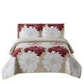 Royal Tradition Helena-Burgundy Reversible Coverlets, Twin Over-Sized 2Pc Quilt Set (68-Inch Wide X 90-Inch Long) Lightweight Be