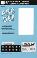 Headline Sign 32612 Stick-On Vinyl Letters, White, 6-Inch, Made in USA