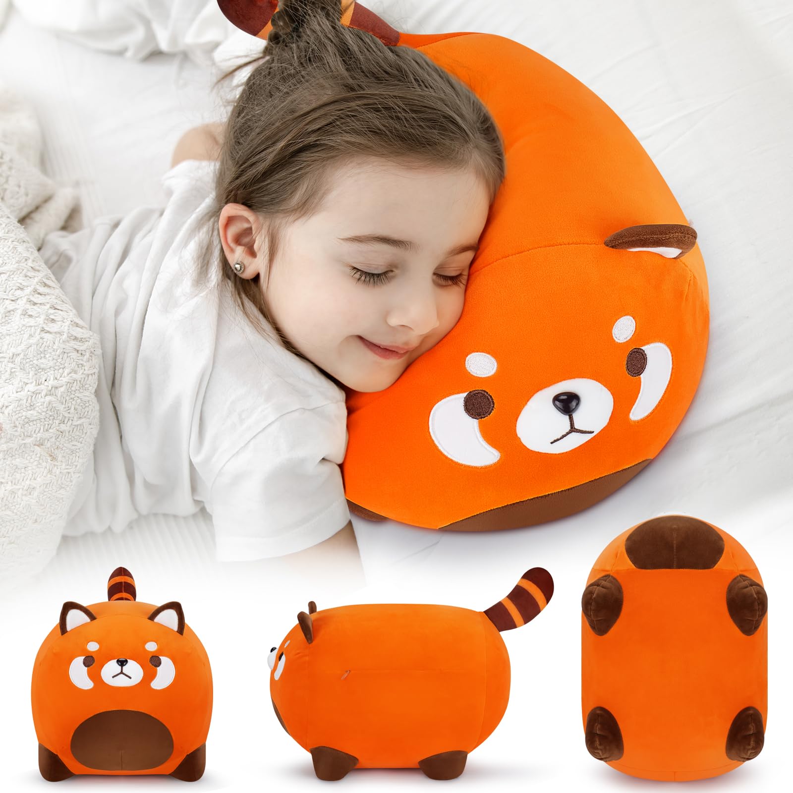 Red Panda Plush-16' Red Panda Plush Pillow Stuffed Animals, Orange Panda Plushie Cute Plushies Red Panda Anime Plush Pillows, K