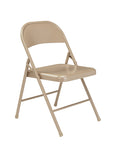 Steel Portable Folding Chairs by National Public Seating – 900 Series Premium Heavy-Duty Foldable Chairs for Indoor & Outdoor, Set of 4 – Comfortable, Durable, Institutional-Grade, Beige