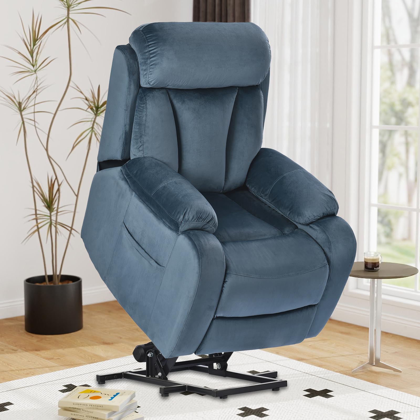 cinkehome Small Power Lift Recliner for Elderly, Lift Chair Recliners, Electric Recliner Chairs for Seniors, Remote Control, Adj