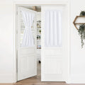 Nicetown French Door Curtain - Rod Pocket Thermal Blackout Curtain For Doors With Glass Window, Kitchen And Patio Doors For Privacy, 36 X 40 Inches Long, 1 Curtain Panel With Tieback, Pure White
