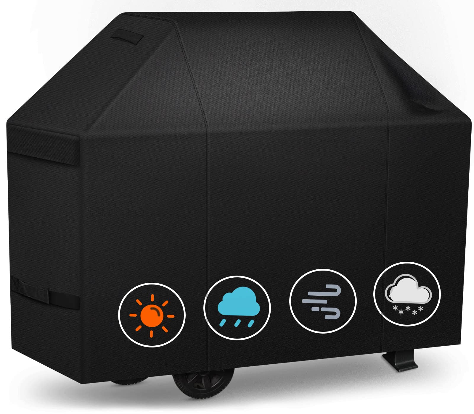 Icover Grill Cover, 600D Heavy Duty With Mesh Air Vent, 60 Inch Waterproof Barbecue Gas Smoker Cover, Uv And Fade Resistant, For