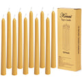 KONNI 0.87  10 Inch Yellow Taper Candles, Unscented and Smokeless Tall Candlesticks, 10 Pack Tapered Candles with Cotton Wicks, 