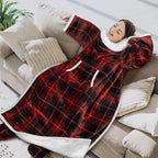Pavilia Sherpa Blanket With Sleeves And Foot Pocket Women Men Adults, Fleece Wearable Blanket Sleeved Throw Wrap, Thick Hug Slee