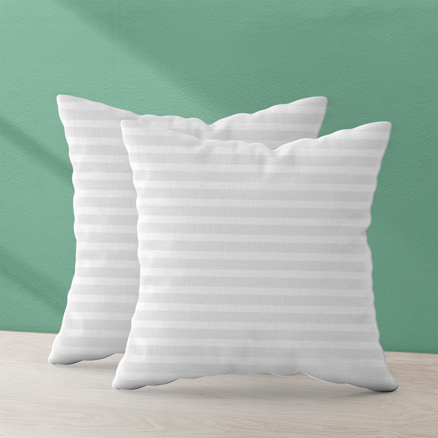 Trendy Home 18X18 Throw Pillow Insert (Set Of 2, White) Bed And Couch Pillows Stuffer Hypoallergenic, Decorative Home Indoor Out
