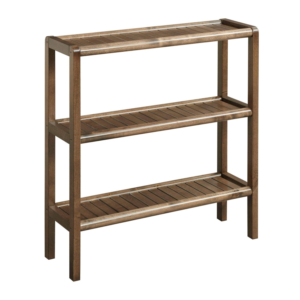 HomeRoots Walnut Versatile Shoe Rack Shelving Unit