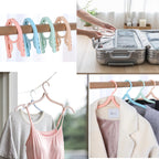 MYLDH 12Pcs Foldable Travel Hangers - Colorful Portable Space-Saving Clothes Hangers for Business Trips