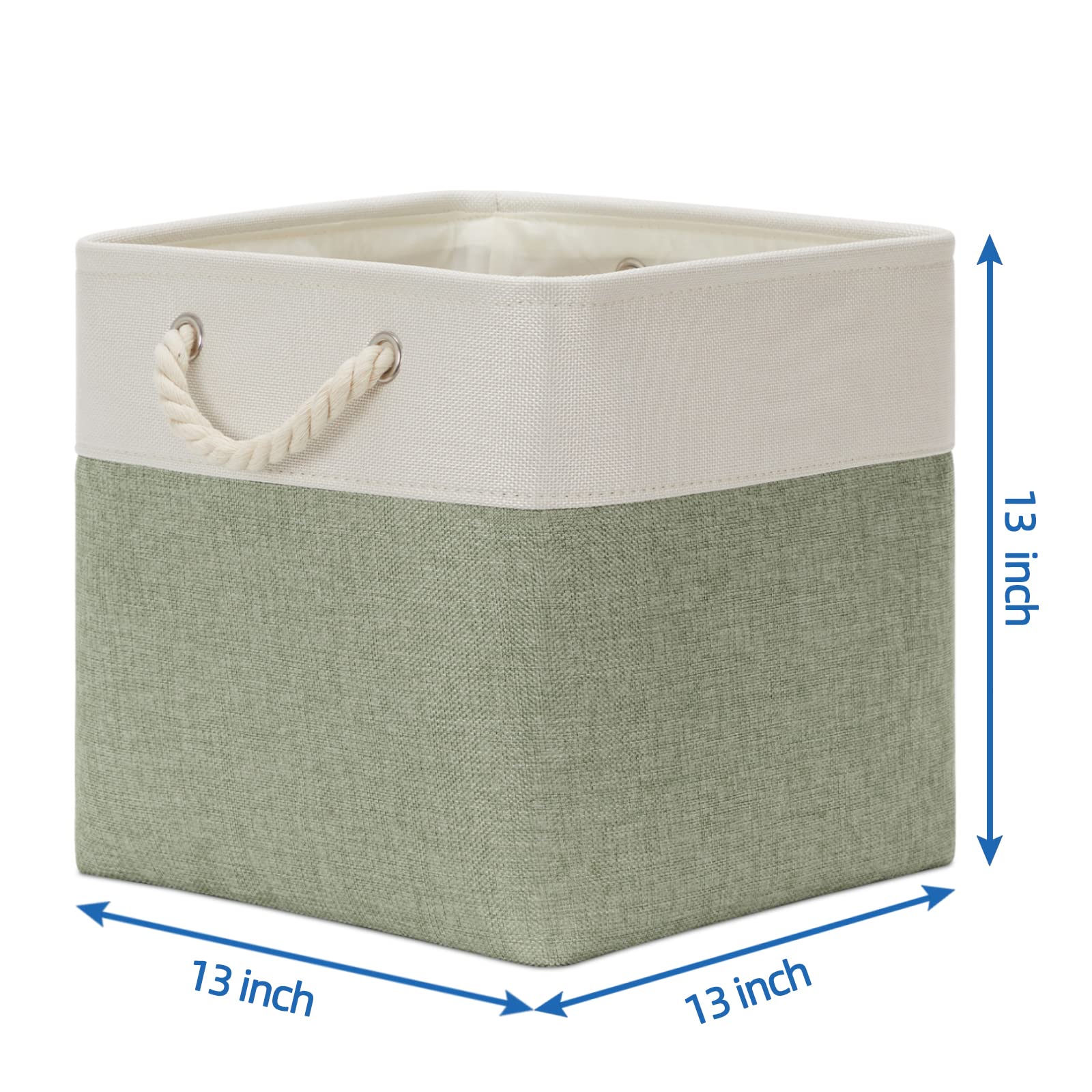 Temary Cube Storage Bins 13X13 Storage Cubes Basket For Gifts Empty, 4 Pack Large Storage Basket With Handles, Decorative Storag