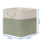 Temary Cube Storage Bins 13X13 Storage Cubes Basket For Gifts Empty, 4 Pack Large Storage Basket With Handles, Decorative Storag