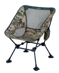 iClimb Ultralight Compact Camping Folding Beach Chair with Anti-Sinking Large Feet and Back Support Webbing (Woodland - Square F