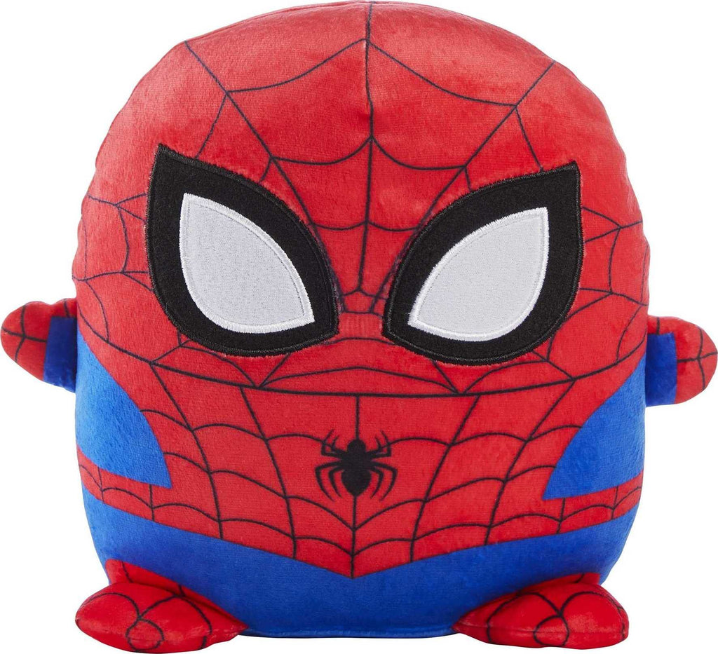 Marvel Cuutopia 10-inch Spider-Man Plush Character, Super Hero Soft Rounded Pillow Doll, Collectible Gift for Kids & Fans Ages 3