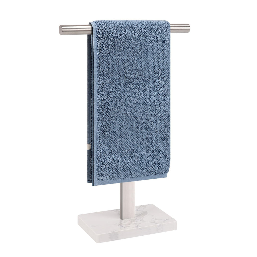 BathAce Hand Towel Holder, T-Shape Hand Towel Stand for Bathroom, Stand Hand Towel Rack Free-Standing Towel Bar for Bathroom Kit