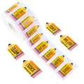 Whaline 1000Pcs Back To School Stickers Roll Pencil Shape Decal Stickers Yellow Pencils With Inspirational Words Adhesive Sticke