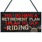 Meijiafei MOTORCYCLE Sign Man Cave Hanging Plaque Gifts For Dad Grandad Brother Gifts For Men Retirement Keepsake 10' X 5'