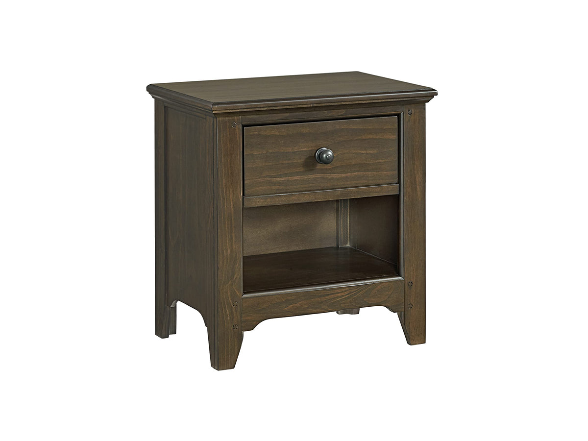 Intercon Tahoe Youth Wooden Farmhouse Drawer, River Rock Nightstand