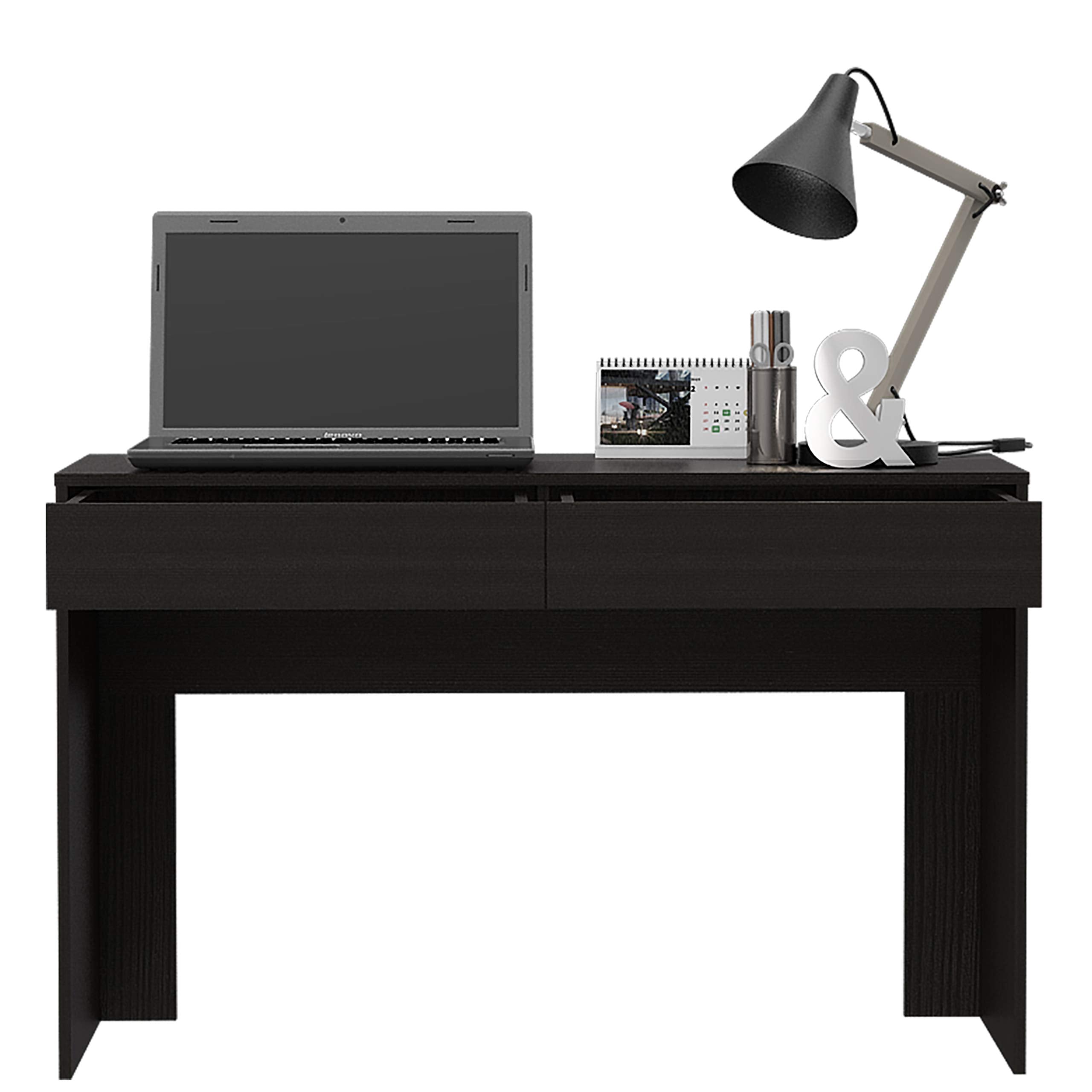 DEPOT E-SHOP Acanto 2 Drawer Writing Computer Desk, 29.5&quot; H, Black, Office