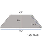 Flash Furniture Wren 22.5''W x 45''L Trapezoid Grey HP Laminate Activity Table - Standard Height Adjustable Legs