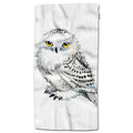 HGOD DESIGNS Owl Hand Towels,Cute Watercolor Animal White Snowy Owl 100% Cotton Soft Bath Hand Towels for Bathroom Kitchen Hotel