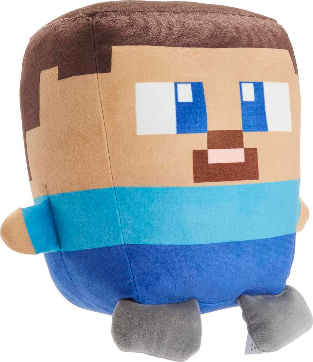 Mattel Minecraft Cuutopia 10-In Steve Plush Character, Soft Rounded Pillow Doll, Video Game-Inspired Collectible Toy Gift For Ag