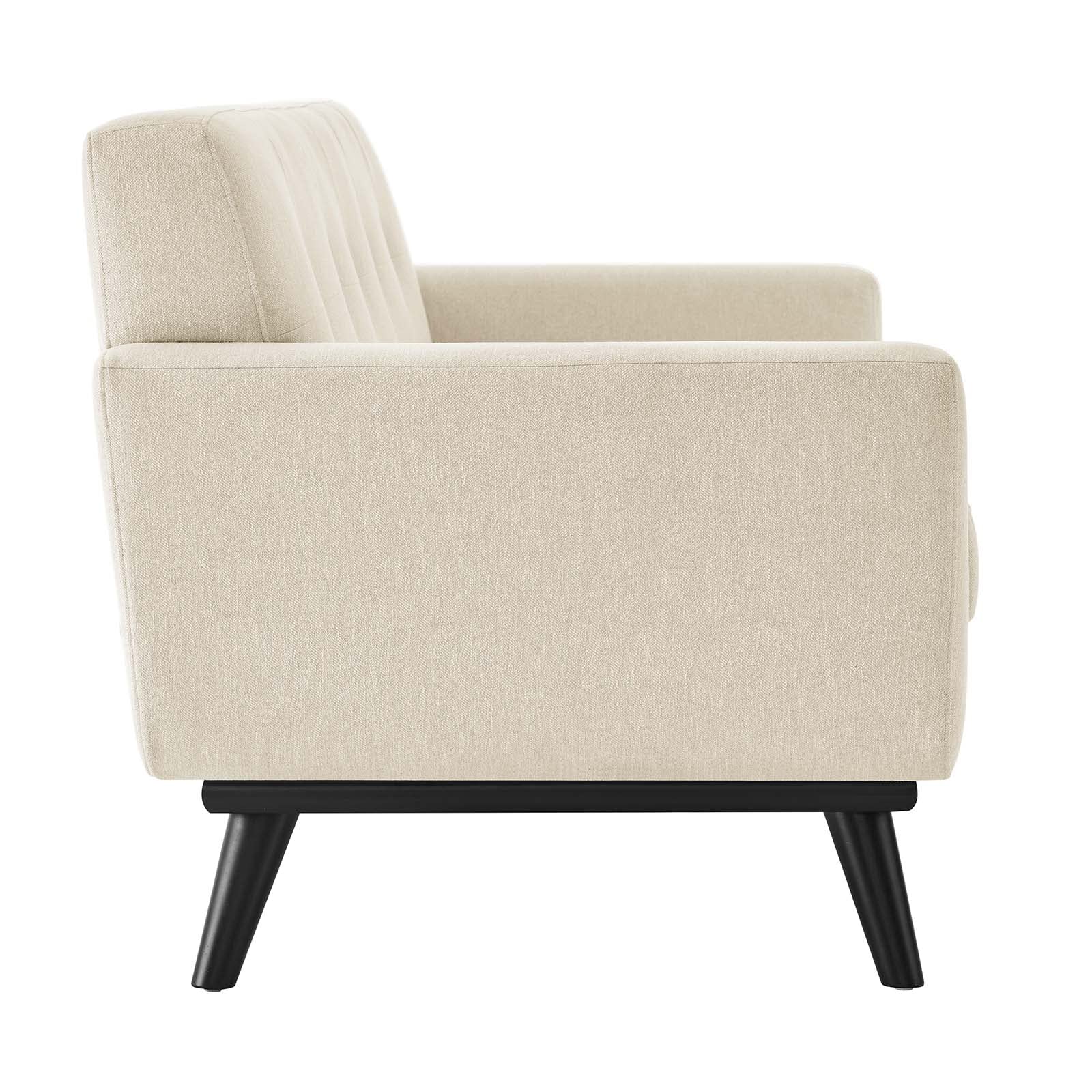 Modway Engage Modern Tufted Back Textured Fabric Loveseat In Beige