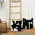 Supwhd Black And White Pillow Covers, Black And White Pillows Cover 18X18, Black And White Throw Pillows Cover Set Of 2, Black A