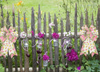 Hying 2Pcs Spring Rose Bows For Wreath, Burlap Flower Wreath Bows For Spring Summer D  Cor Village Countryside Pink Rose Bows Fo