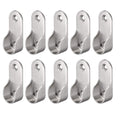 uxcell 10 PCS Oval Closet Rod End Supports Wardrobe Rod Flange Bracket