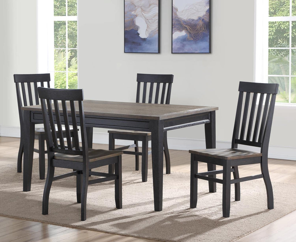 Steve Silver Raven Noir Two-Tone Ebony and Driftwood Side Chair (Set of 2)