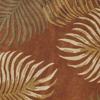 HomeRoots 7' Round Wool Rust Area Rug