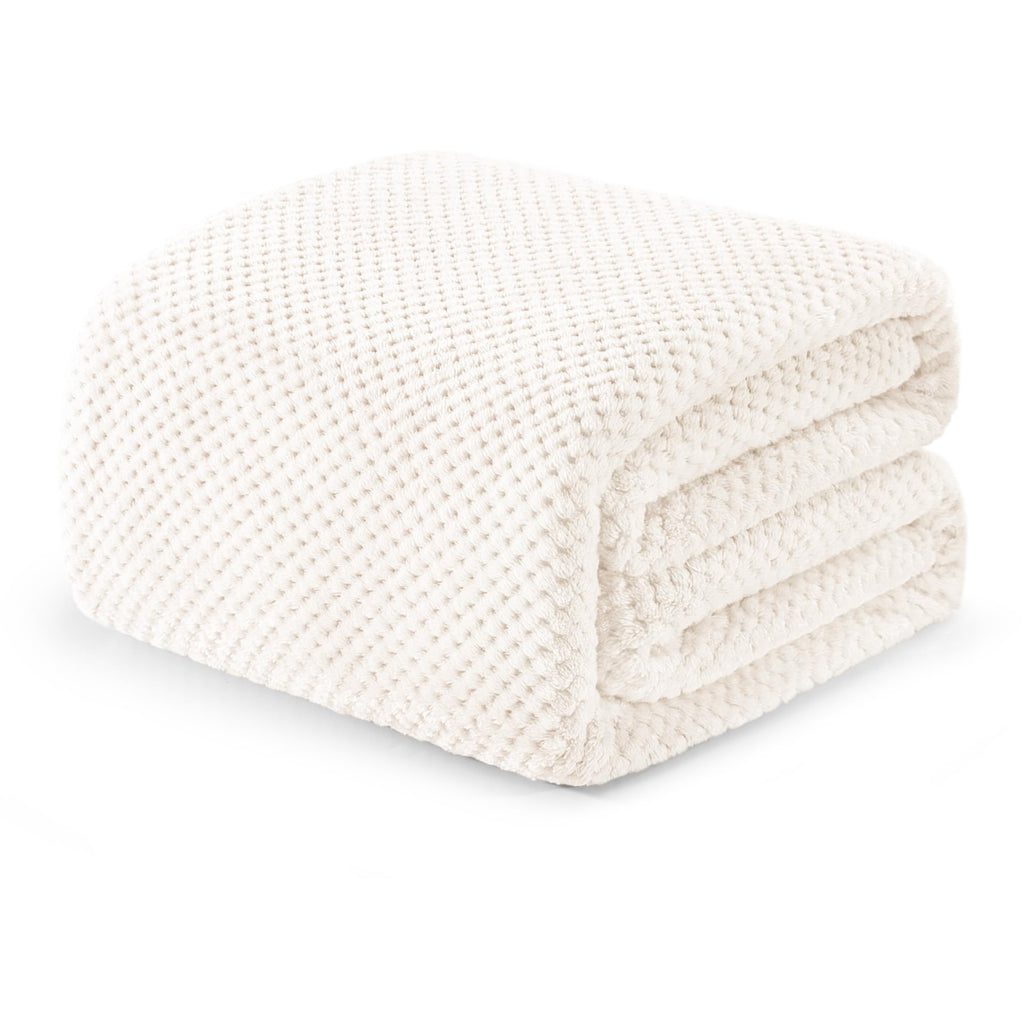 Exclusivo Mezcla Fleece Bed Blanket Queen Size, Super Soft And Warm Blankets For Couch, Sofa And Bed Waffle Textured, Cozy, Fuzz