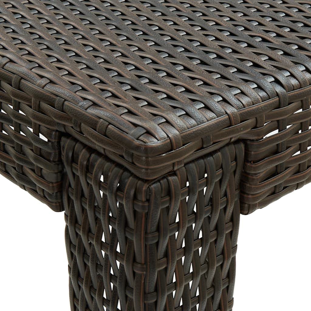 Patio Bar Table Brown 55.3&quot;x23.8&quot;x43.5&quot; Poly Rattan