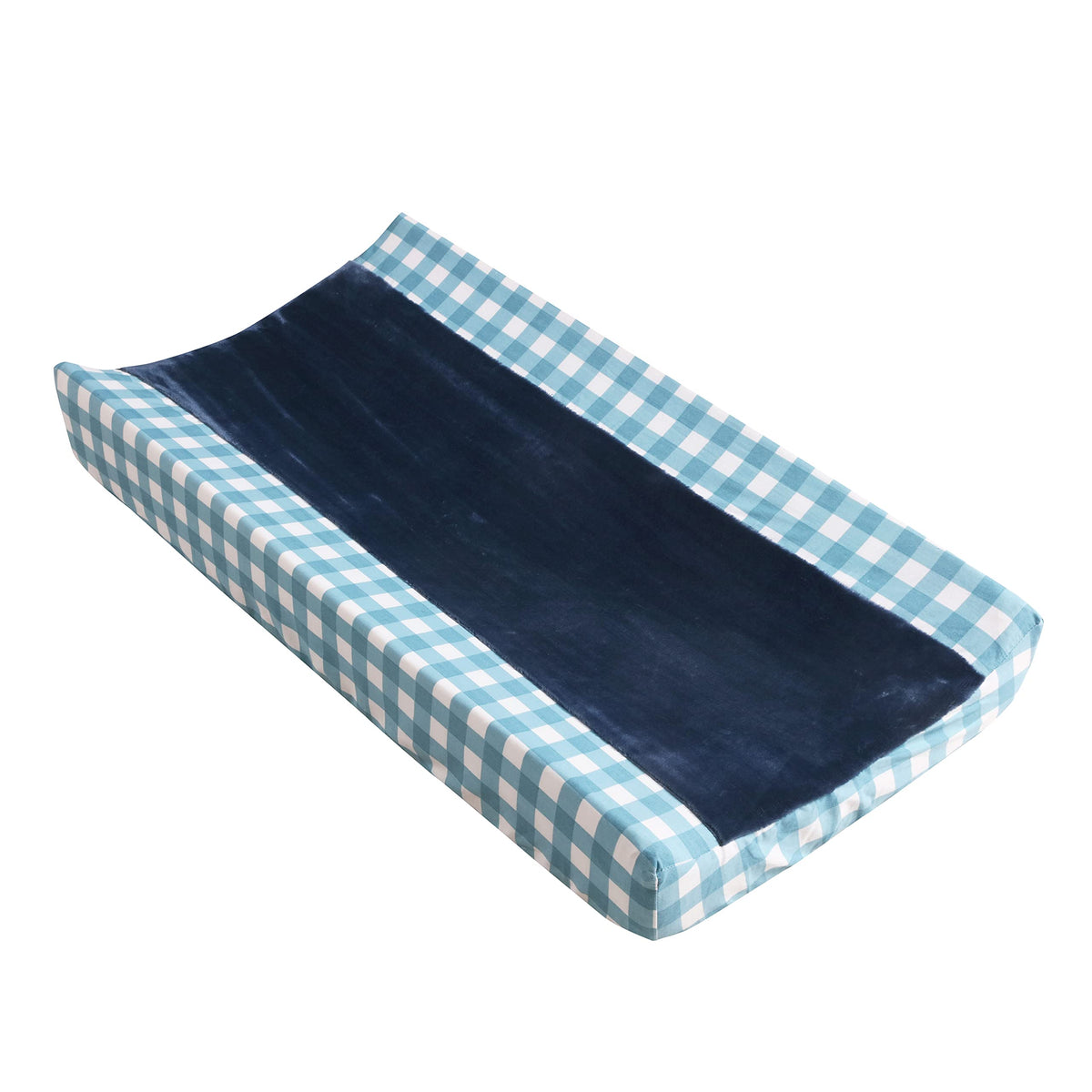Levtex Baby - Play Day Diaper Changing Pad Cover - Fits Most Standard Changing Pads - Teal and Navy - Nursery Accessories - Plus