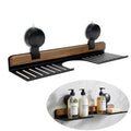 AZSRKRBM Over Sink Shelf with Walnut, 15.7 ToolFree Suction Organizer
