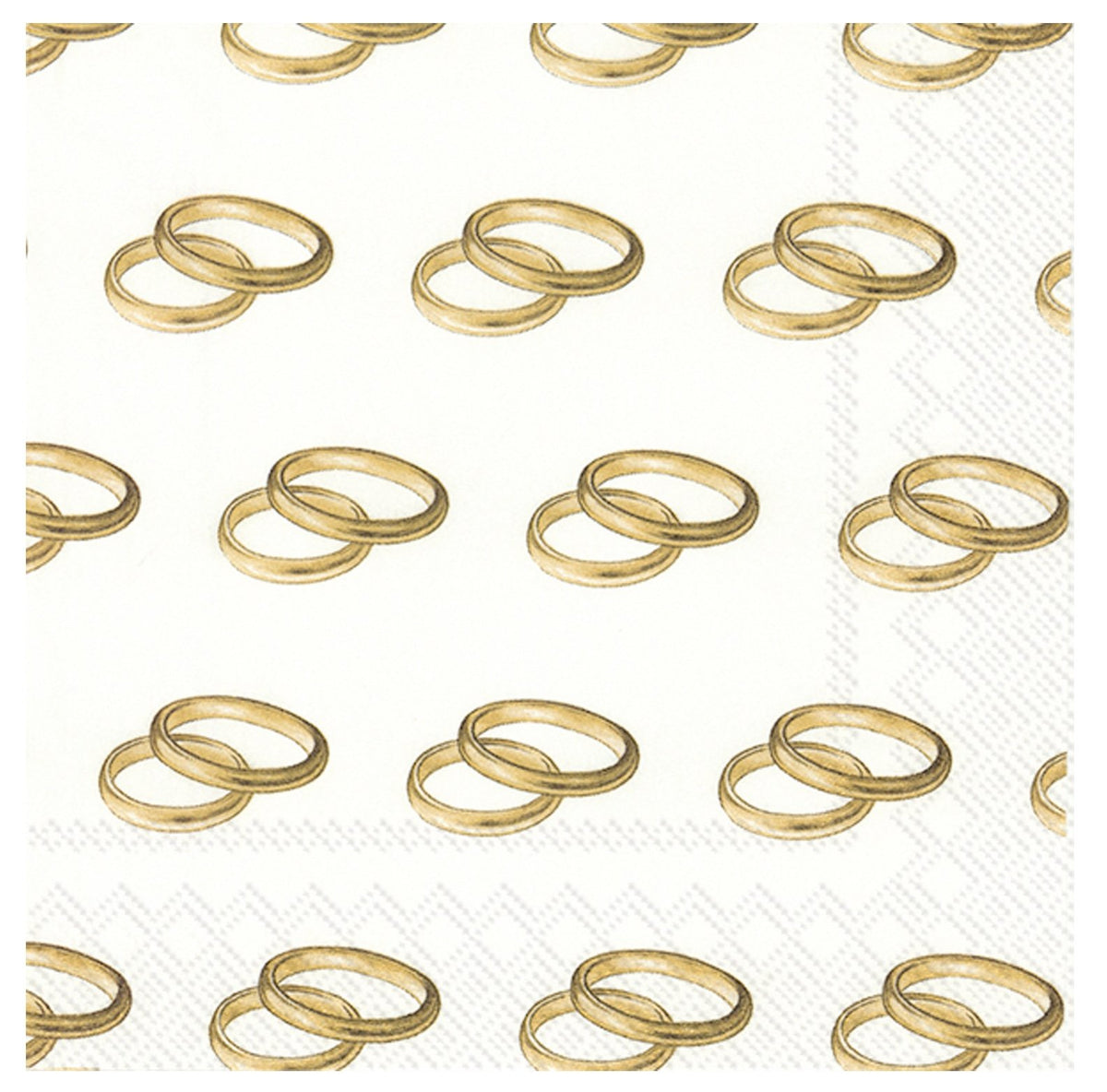 Boston International IHR 3-Ply Paper Napkins, 20-Count Lunch Size, Gold