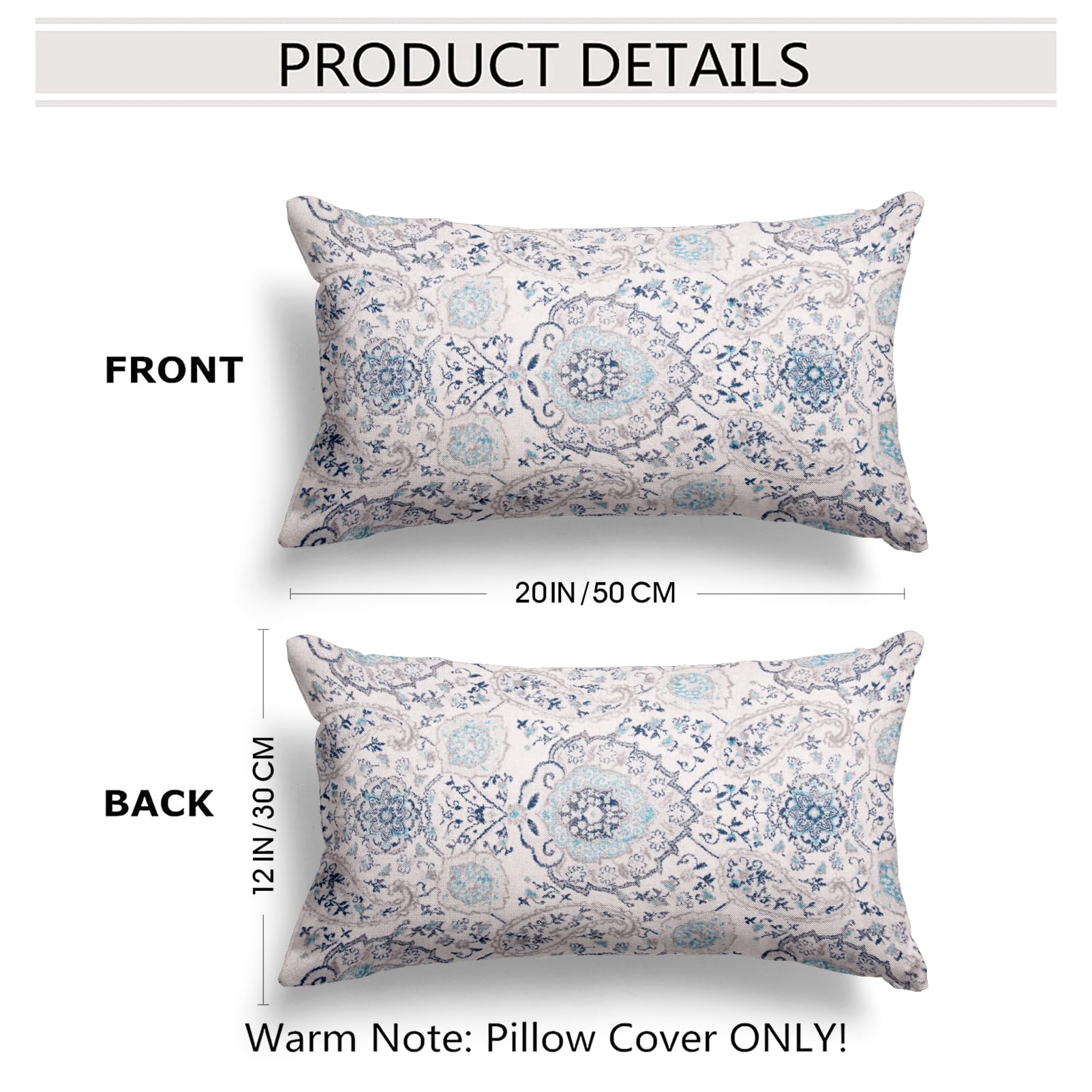 Snycler Boho Throw Pillow Covers 26X26 Inch Set Of 2 Terracotta Rust Blue Colored Throw Pillows Double Sided Boho Home Soft Deco