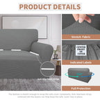 Easy-Going 100% Waterproof Couch Cover, Dual Waterproof Sofa Cover, Stretch Jacquard Sofa Slipcover, Leakproof Furniture Protector For Kids, Pets, Dog And Cat (Oversized Sofa, Grey)