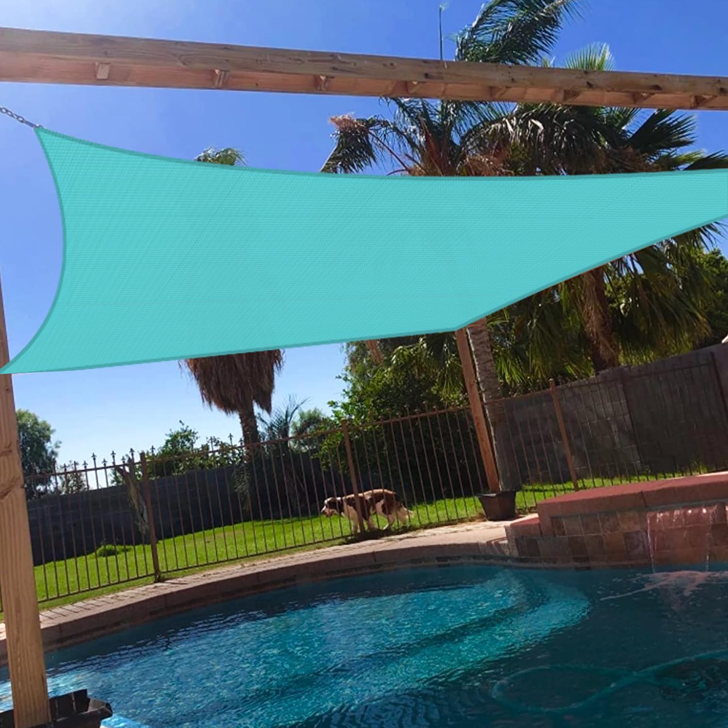 Windscreen4Less 19 ' X 23 ' Sun Shade Sail Rectangle Outdoor Canopy Cover Uv Block For Backyard Porch Pergola Deck Garden Patio